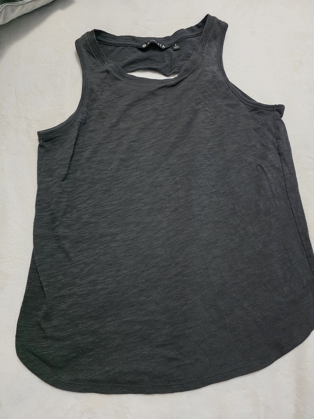 Athleta Organic Daily Cowl Tank Top Charcoal Gray Small